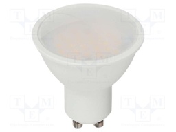 LED lamp; white cold; GU10; 220÷240VAC; 400lm; P: 4.5W; 100°; 6500K