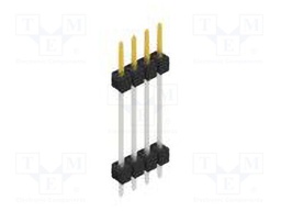 Connector: pin strips; pin header; male; PIN: 4; 2.54mm; THT; 1x4