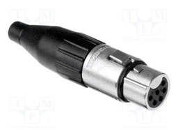Connector: XLR; plug; female; straight; Plating: silver plated