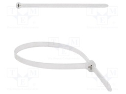 Cable tie; with a metal clasp; L: 370mm; W: 7.6mm; polyamide; 780N
