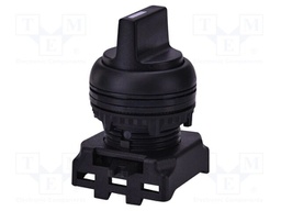 Switch: rotary; 22mm; black; IP65; E; Pos: 2; Ø22.5mm; -25÷65°C