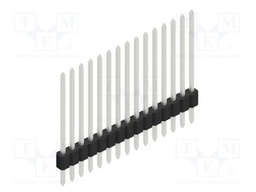 Connector: pin strips; pin header; male; PIN: 15; 1.27mm; THT; 1x15