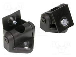 Tilted bracket; black; plastic,stainless steel; anodized