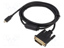 Cable; DVI-D (24+1) plug,micro HDMI plug; dual link,High Speed