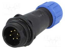 Plug; male; SP13; PIN: 6; IP68; 4÷6.5mm; 5A; soldering; for cable