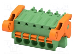 PCB connector, nominal cross section: 1.5 mm2, color: green,