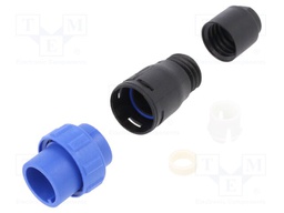 Connector: circular; plug; male; PIN: 4; w/o contacts; for cable