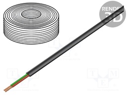 Wire: telecommunication cable; stranded; black; 100m; Core: CCS