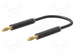 Test lead; 60VDC; 30VAC; 19A; banana plug 4mm,both sides; black