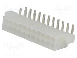 Socket; wire-board; male; MF42; 4.2mm; PIN: 22; THT; mounting holes