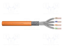 Wire; S/FTP; 4x2x23AWG; 7; wire; Insulation: LSZH; orange; 1km