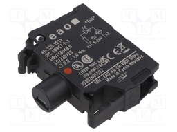 Illuminating unit; 22mm; 45; front fixing; 6÷24VAC; Colour: red