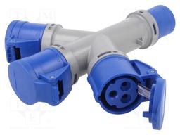 Connector: AC supply; socket; male/female; 16A; 230VAC; IEC 60309