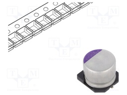 Polymer Aluminium Electrolytic Capacitor, 1200 µF, 16 V, Radial Can - SMD, OS-CON SVPK Series
