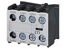 Auxiliary contacts; Series: CECO.3P; Leads: screw; Mounting: front