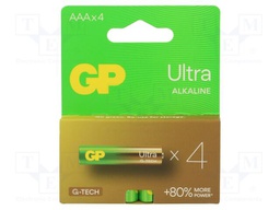 Battery: alkaline; AAA,R3; 1.5V; non-rechargeable; Ø10.5x44.5mm