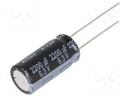 Capacitor: electrolytic; low impedance; THT; 2200uF; 6.3VDC; ±20%