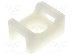 Cable tie holder; polyamide; natural; Tie width: 9.2mm; Ht: 9.6mm
