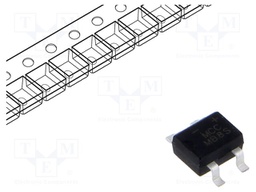 Bridge rectifier: single-phase; Urmax: 800V; If: 0.5A; Ifsm: 35A