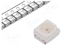 LED; SMD; 3528,PLCC2; red; 4.5÷15mcd; 3.5x2.8x1.9mm; 120°; 2.2÷2.6V