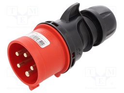 Connector: AC supply 3-phase; plug; male; 32A; 400VAC; IEC 60309