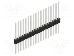 Connector: pin strips; pin header; male; PIN: 18; 1.27mm; THT; 1x18
