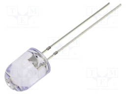 LED; blue; 8mm; 4200÷5800mcd; 30°; Front: convex; 2.9÷3.4VDC; round