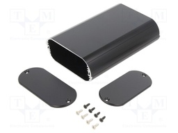 Enclosure: with panel; MXA; X: 95mm; Y: 140mm; Z: 40mm; aluminium