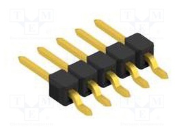 Connector: pin strips; pin header; male; PIN: 5; 2.54mm; SMT; 1x5
