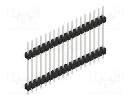Connector: pin strips; pin header; male; PIN: 18; 2.54mm; THT; 1x18