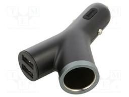 USB power supply; car lighter socket x1,USB A socket; 40W; 5A