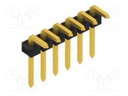 Connector: pin strips; pin header; male; PIN: 6; 2.54mm; THT; 1x6
