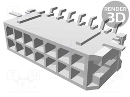 Socket; wire-board; male; Micro-Fit 3.0; 3mm; PIN: 14; SMT; 5A; 600V