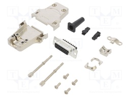 D-Sub; PIN: 15; female; shielded,with strain relief; straight
