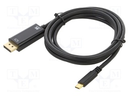 Adapter; DisplayPort 1.4; DisplayPort plug,USB C plug; 1.8m