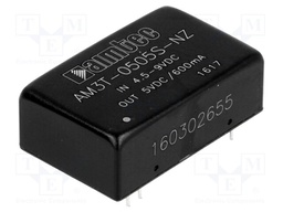 Converter: DC/DC; 3W; Uin: 4.5÷9V; 5VDC; Iout: 600mA; DIP24; 14g