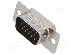 D-Sub HD; PIN: 15; plug; male; for cable; soldering
