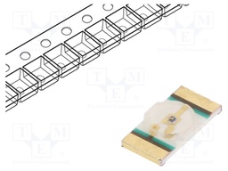 LED; SMD; 1206; orange; 45÷90mcd; 3.2x1.6x0.6mm; 130°; 2÷2.4V; 20mA