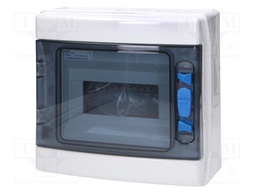 Enclosure: for modular components; IP65; white; No.of mod: 8; ABS