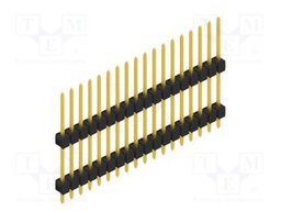 Connector: pin strips; pin header; male; PIN: 18; 2.54mm; THT; 1x18