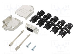 D-Sub; PIN: 9; female; shielded; straight; soldering; for cable