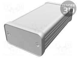 Enclosure: with panel; 1455; X: 45mm; Y: 80mm; Z: 25mm; aluminium