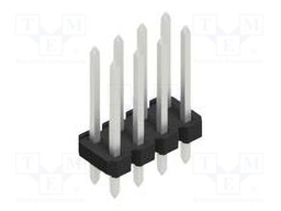 Connector: pin strips; pin header; male; PIN: 8; 2.54mm; THT; 2x4