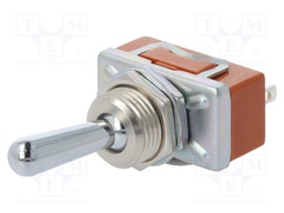 Switch: toggle; Pos: 2; SPDT; ON-ON; 6A/125VAC; 6A/30VDC; -25÷70°C