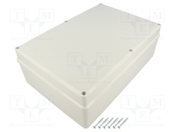 Enclosure: multipurpose; X: 190mm; Y: 280mm; Z: 95mm; ABS; grey; IP65
