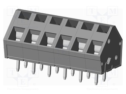 Connector: PCB terminal block; terminal; angled 45°; on PCBs