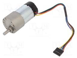 Motor: DC; with gearbox; 6÷12VDC; 5.5A; Shaft: D spring; 100rpm