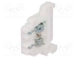 Splice terminal: rail; 0.5÷2.5mm2; ways: 1; terminals: 2; white
