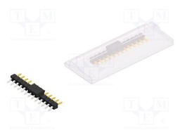 Connector: pin strips; pin header; male; PIN: 13; 2.54mm; SMT; 1x13