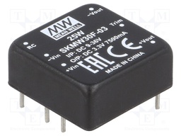 Converter: DC/DC; 30W; Uin: 9÷36V; 3.3VDC; Iout: 0÷7500mA; 1"x1",DIP